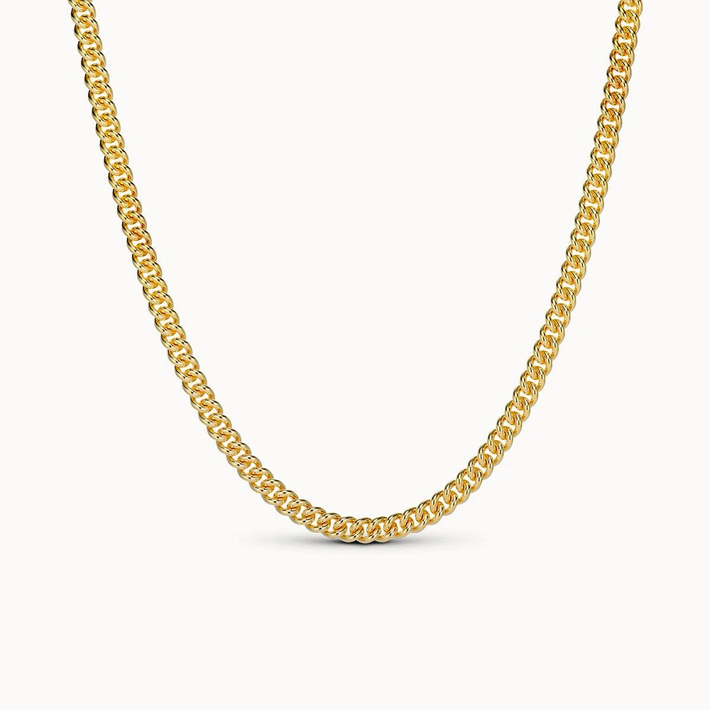 Heavy Single Curb Chain 16” Hypoallergenic Necklace | Rowan