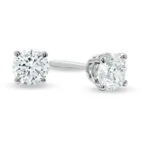 MEN’S STUDS 1/4 CT ROUND DIAMOND 14K WHITE GOLD