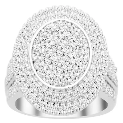 LADIES RING 1 1/2 CT ROUND DIAMOND 10K WHITE GOLD