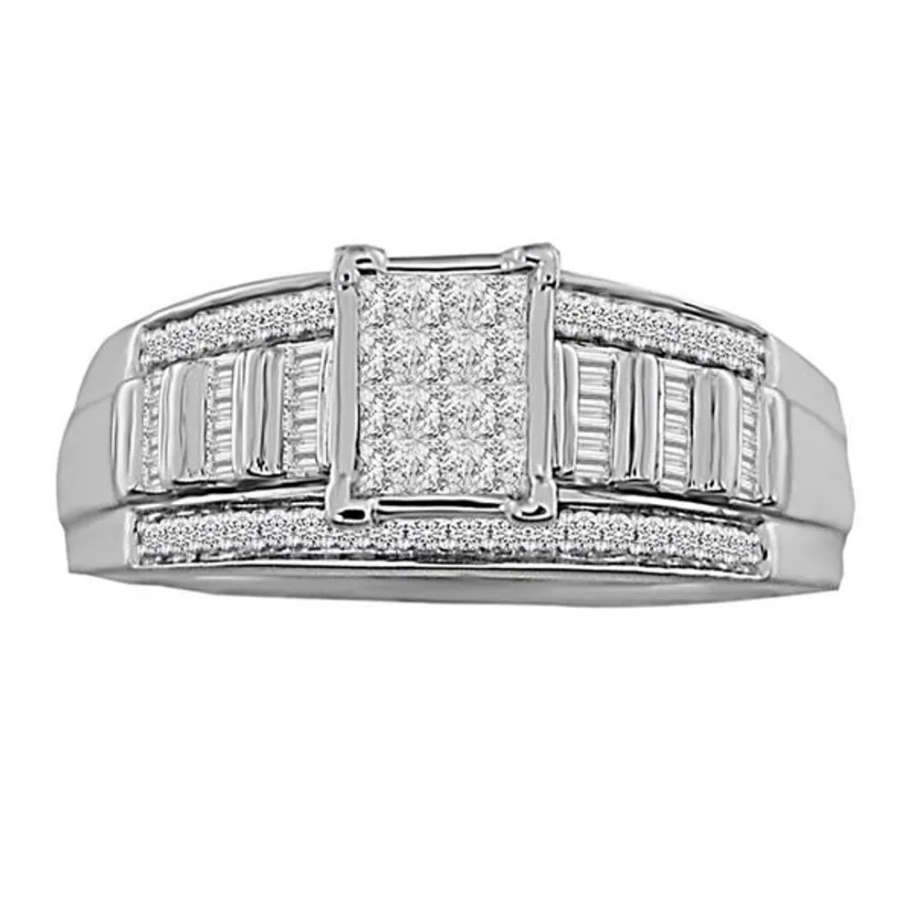 LADIES RING / CT ROUND/PRINCESS/BAGUETTE DIAMOND 10K GOLD