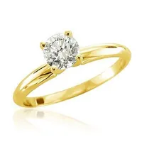 LADIES RING 3/4 CT ROUND DIAMOND 14K YELLOW GOLD