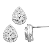 LADIES EARRINGS 1/ CT ROUND DIAMOND 10K GOLD