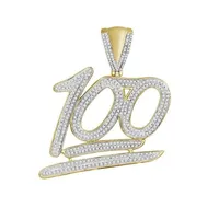 MEN’S PENDANT 1 CT ROUND DIAMOND 10K YELLOW GOLD