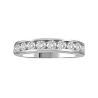 LADIES BAND 3/4 CT ROUND DIAMOND 14K WHITE GOLD