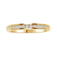 LADIES BAND 3/4 CT ROUND DIAMOND 14K YELLOW GOLD