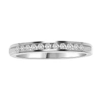 LADIES BAND 1/2 CT ROUND DIAMOND 14K WHITE GOLD