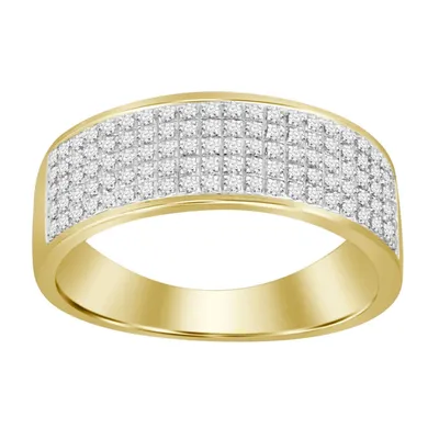 MEN’S RING 1/3 CT ROUND DIAMOND 10K YELLOW GOLD