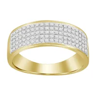 MEN’S RING 1/3 CT ROUND DIAMOND 10K YELLOW GOLD