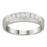 MEN’S BAND 1/3 CT ROUND DIAMOND 10K WHITE GOLD