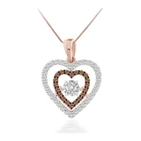 LADIES PENDANT 1/3 CT ROUND DIAMOND 10K ROSE GOLD