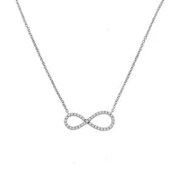 LADIES PENDANT WITH CHAIN 1/ CT ROUND DIAMOND 10K WHITE GOLD