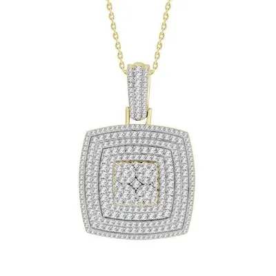 MEN’S CHARM 4 1/2 CT ROUND DIAMOND 14K YELLOW GOLD