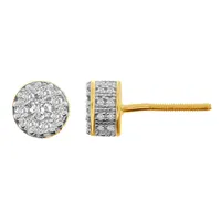 MEN’S EARRINGS 1/2 CT ROUND DIAMOND 10KT YELLOW GOLD