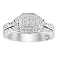 LADIES RING 1/ CT ROUND/PRINCESS DIAMOND 10K GOLD