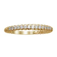 LADIES BAND 1/4 CT ROUND DIAMOND 14K YELLOW GOLD