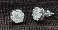 1.00CT RD DIAMONDS SET IN SILVER LADIES EARRING