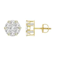 MEN’S EARRING 1/2 CT ROUND DIAMOND 10K YELLOW GOLD