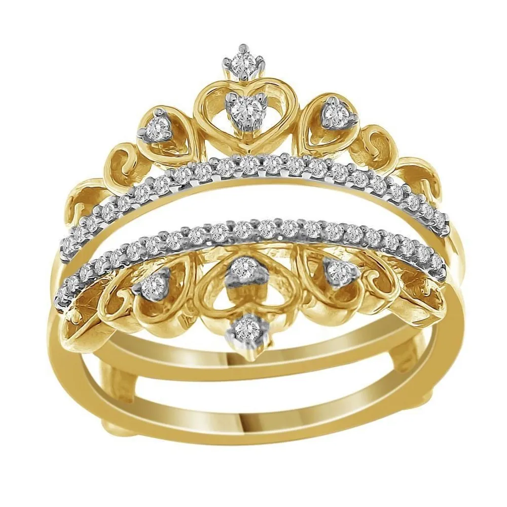 LADIES RING 1/4 CT ROUND DIAMOND 14K YELLOW GOLD