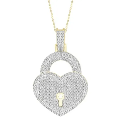 MEN’S PENDANT 3/4 CT ROUND DIAMOND 10K YELLOW GOLD