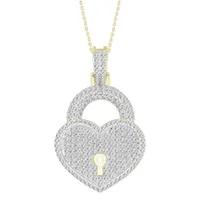 MEN’S PENDANT 3/4 CT ROUND DIAMOND 10K YELLOW GOLD