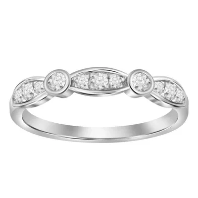 LADIES STACKABLE BAND 1/ CT ROUND DIAMOND 14K GOLD