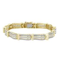 LADIES BRACELETS 1 CT ROUND DIAMOND 10K Yellow GOLD