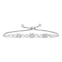 LADIES BRACELETS 1/5 CT ROUND DIAMOND 10K White GOLD