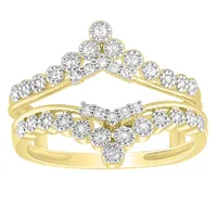 LADIES ENHANCERS WRAPS 1/ CT ROUND DIAMOND 14K GOLD