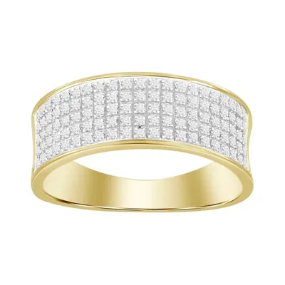 MEN’S RING 1/3 CT ROUND  DIAMOND 10K YELLOW GOLD