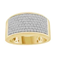 MEN’S RING 1 1/5 CT ROUND DIAMOND 10K YELLOW GOLD