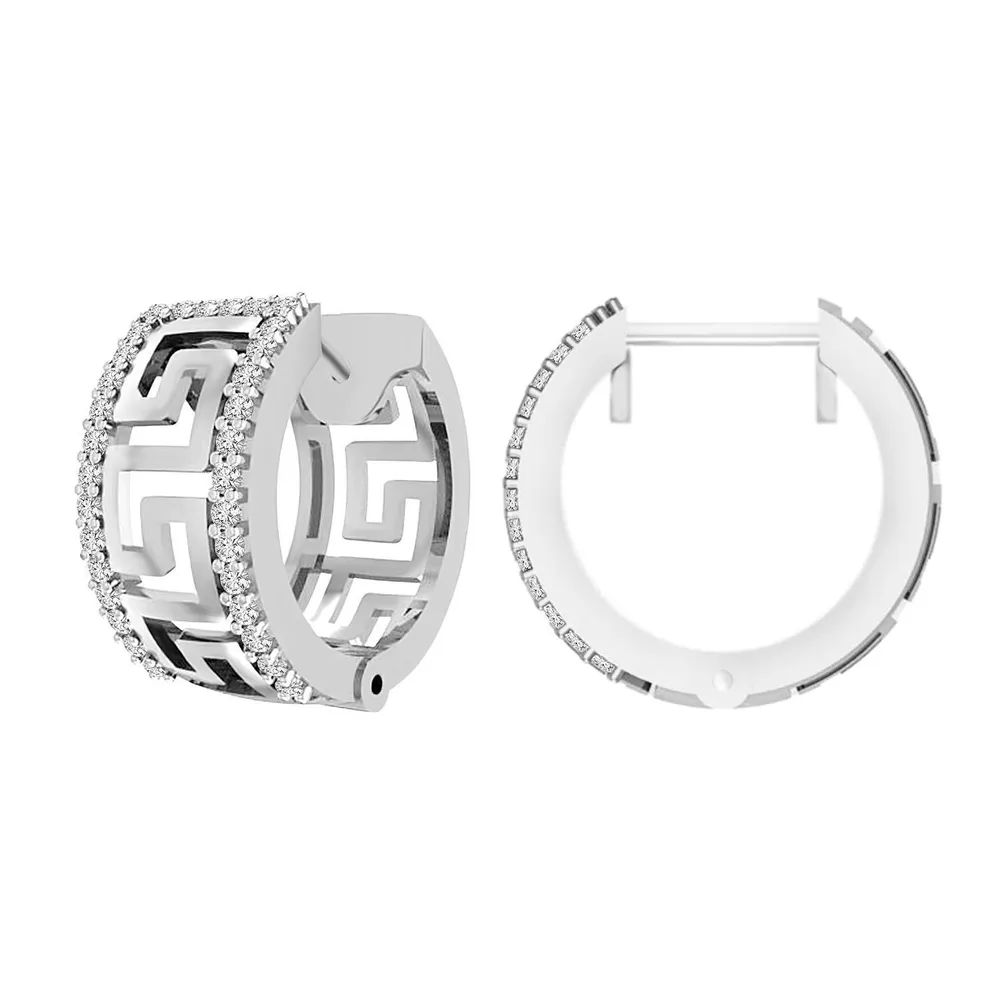 MEN’S HOOPS 1/5 CT ROUND DIAMOND 10KTWHITE GOLD