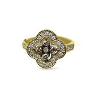 LADIES RING 1/2 CT ROUND/CHOCOLATE DIAMOND 10K YELLOW GOLD