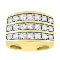 MEN’S RING 1 CT ROUND DIAMOND 10K YELLOW GOLD