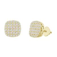 MEN’S EARRING 1 CT ROUND DIAMOND 14K YELLOW GOLD