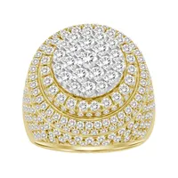 MEN’S RING 5 1/2 CT ROUND DIAMOND 10K YELLOW GOLD