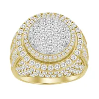 MEN’S RING 5 3/4 CT ROUND DIAMOND 10K YELLOW GOLD