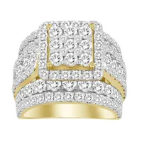 LADIES RING 5 CT ROUND DIAMOND 10K YELLOW GOLD