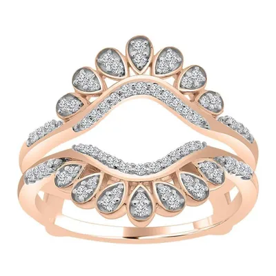 LADIES RING 1/4 CT ROUND DIAMOND 10K ROSE GOLD