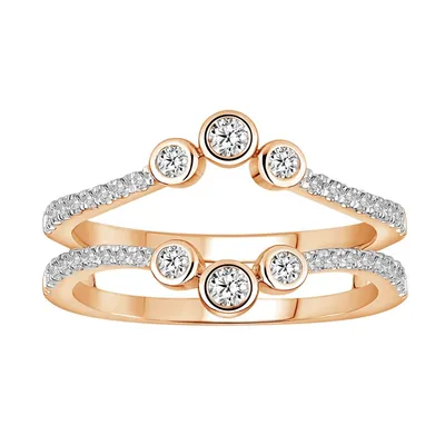 LADIES BAND 1/2 CT ROUND DIAMOND 14K ROSE GOLD