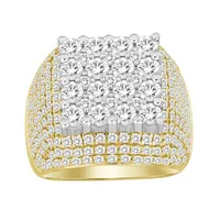 MEN’S RING 5 1/6 CT ROUND DIAMOND 10K YELLOW GOLD