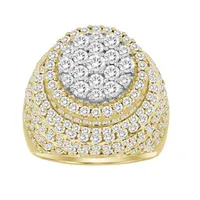 MEN’S RING 5 CT ROUND DIAMOND 10K YELLOW GOLD