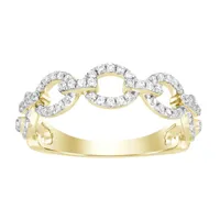 LADIES STACKABLE BAND 1/3 CT ROUND DIAMOND 10K YELLOW GOLD