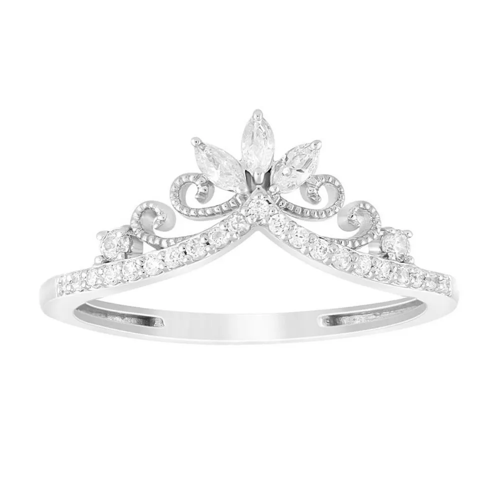 LADIES RING 1/ CT ROUND/MARQUISE DIAMOND 10K WHITE GOLD