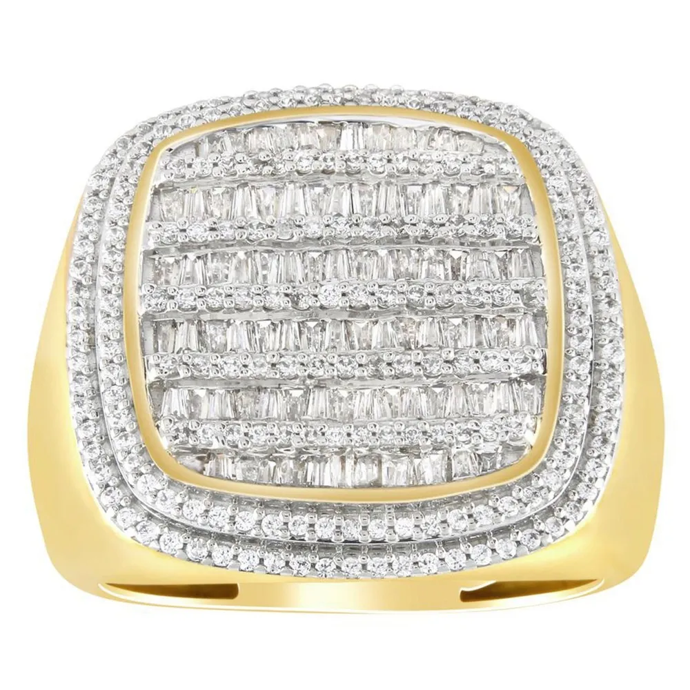 MEN’S RING 1 1/2 CT ROUND DIAMOND 14K YELLOW GOLD