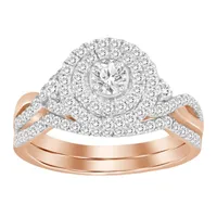 LADIES BRIDAL RING SET / CT ROUND DIAMOND 14K GOLD