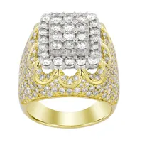 MEN’S CHARM 5 5/8 CT ROUND DIAMOND 10K YELLOW/WHITE GOLD