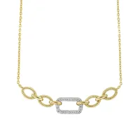 LADIES DIAMOND NECKLACE 1/6 CT ROUND DIAMOND 10K YELLOW GOLD