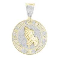 MEN’S CHARM 1/2 CT ROUND DIAMOND 10K YELLOW GOLD