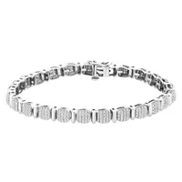 LADIES BRACELET 1/2 CT ROUND DIAMOND 10K WHITE GOLD