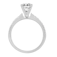 LADIES RING 1/4 CT ROUND DIAMOND 14K WHITE GOLD(CENTER-1)